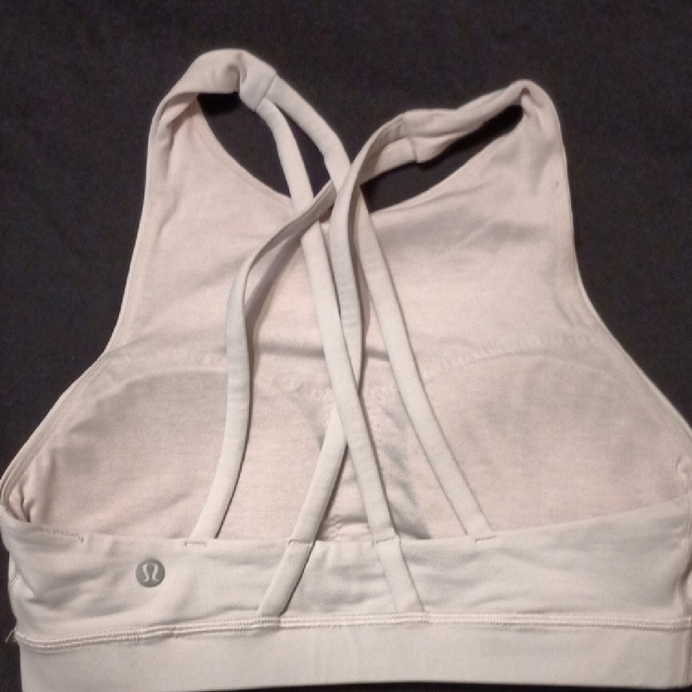 lululemon athletica Women's Light Cream Sports Bra